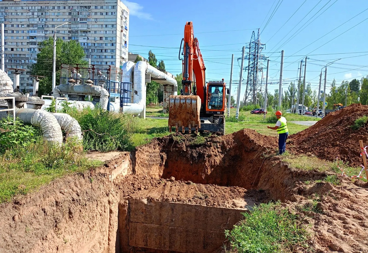 Монтаж напорных сетей канализации в г. Балаково