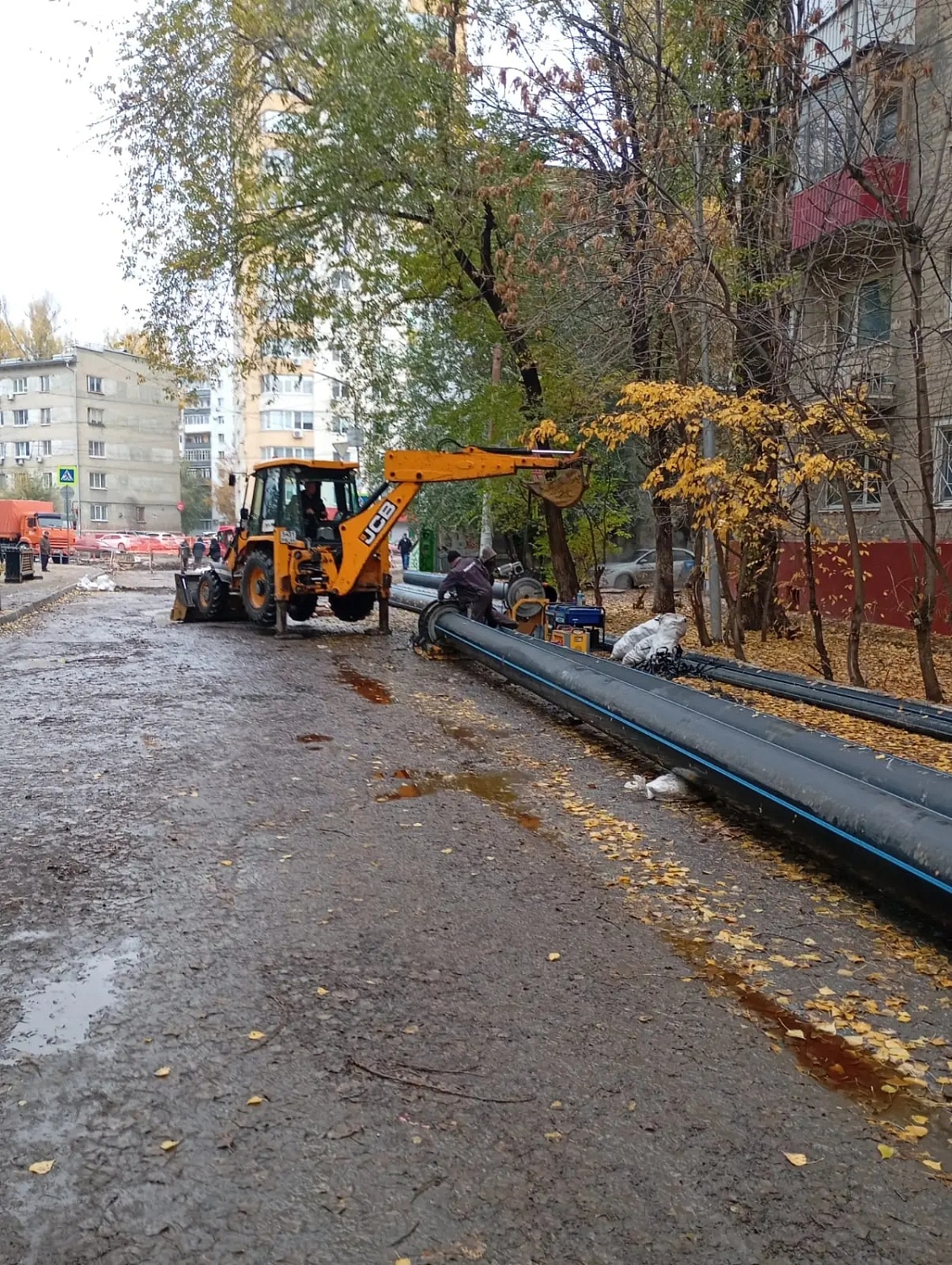 Строительство водопровода Ø540 и Ø160 по ул. Прелатова. Саратов 2025г.