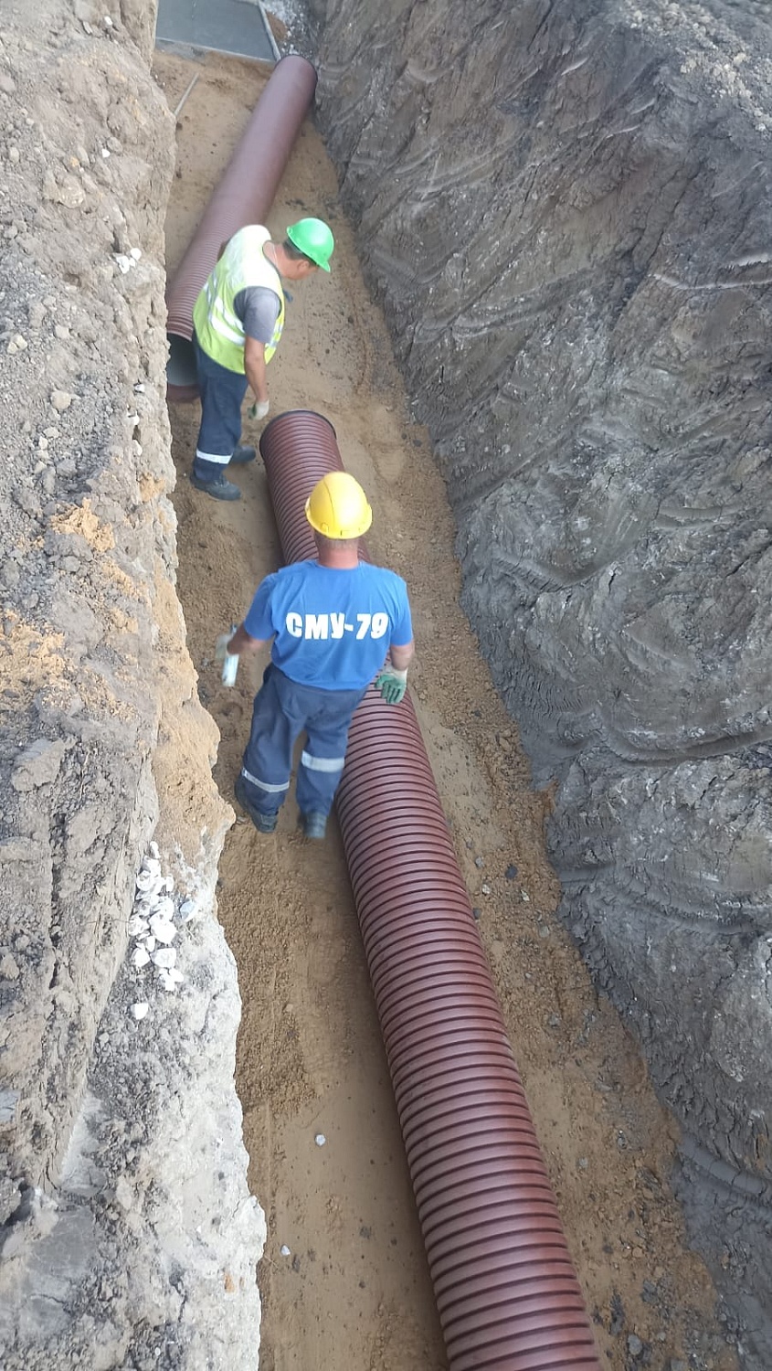 Строительство подводящих сетей водоснабжения и водоотведения к территории "Столыпинского индустриального парка" пос. Соколовый (2024 г.)