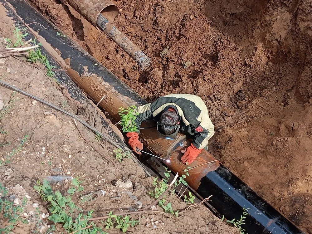 Строительство водопровода Ø540 и Ø160 по ул. Прелатова. Саратов 2025г.