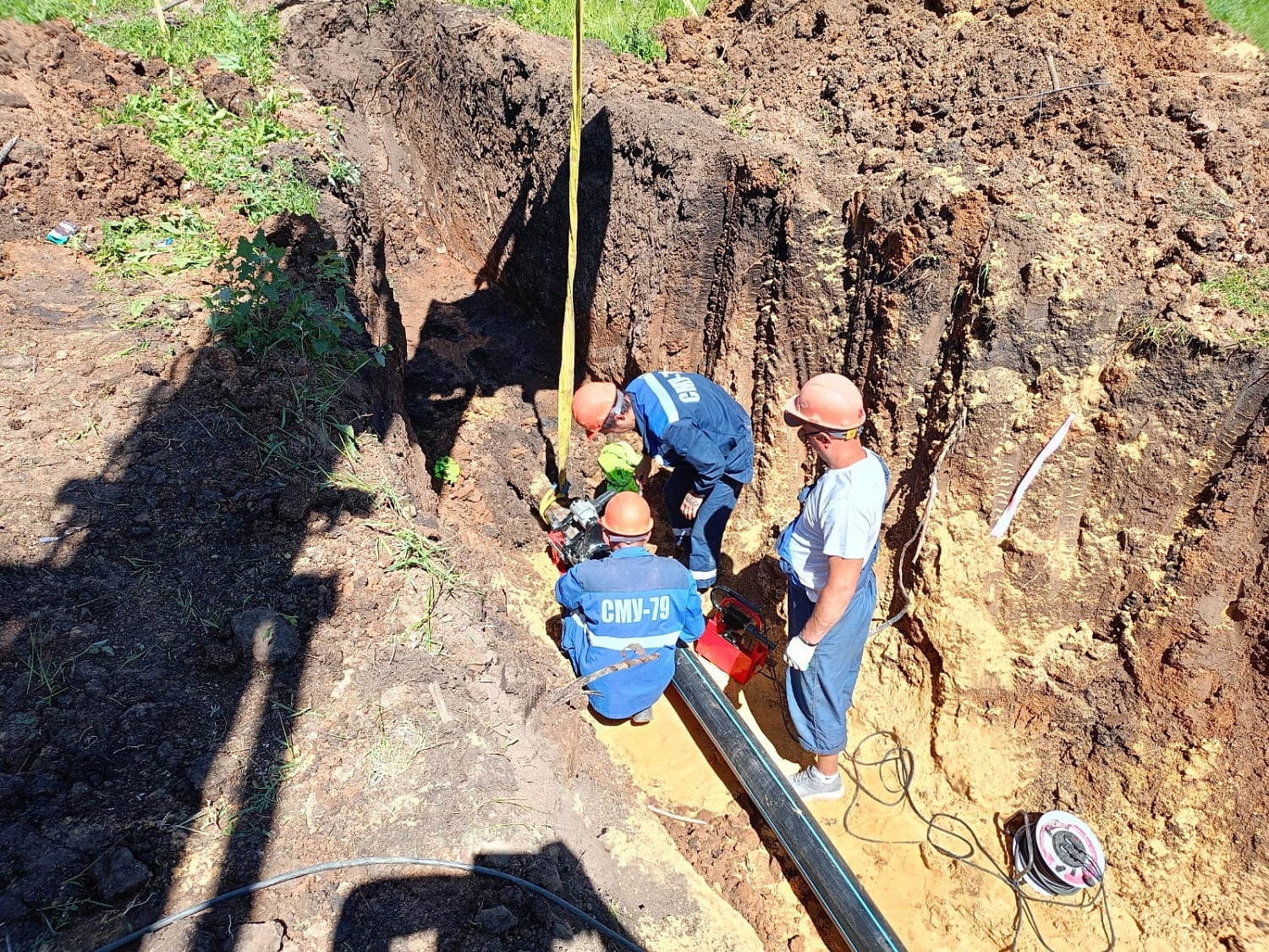 Строительство водовода в пос. Дубки