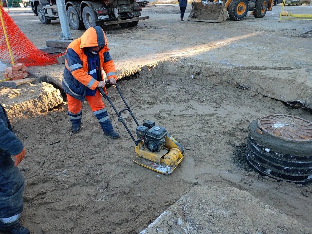 Строительство водопровода по ул. Большая Горная. Саратов 2025.