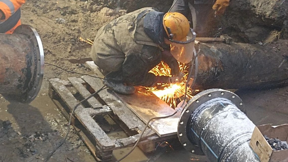 Строительство водопровода Ø540 и Ø160 по ул. Прелатова. Саратов 2025г.